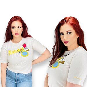 Vintage FUBU Platinum Fat Albert & TJG Short T Shirt Baby Tee Small / S